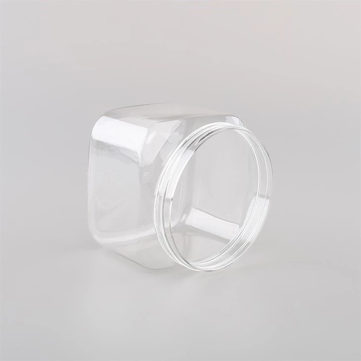 450ml Square Clear Plastic Jars