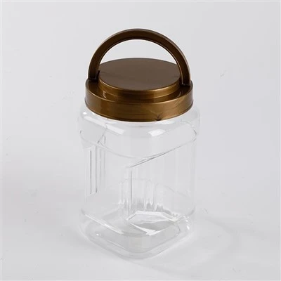 Ferkantaðir plastkrukkur ílát