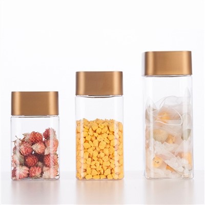 Gull plast ferningur krukkur